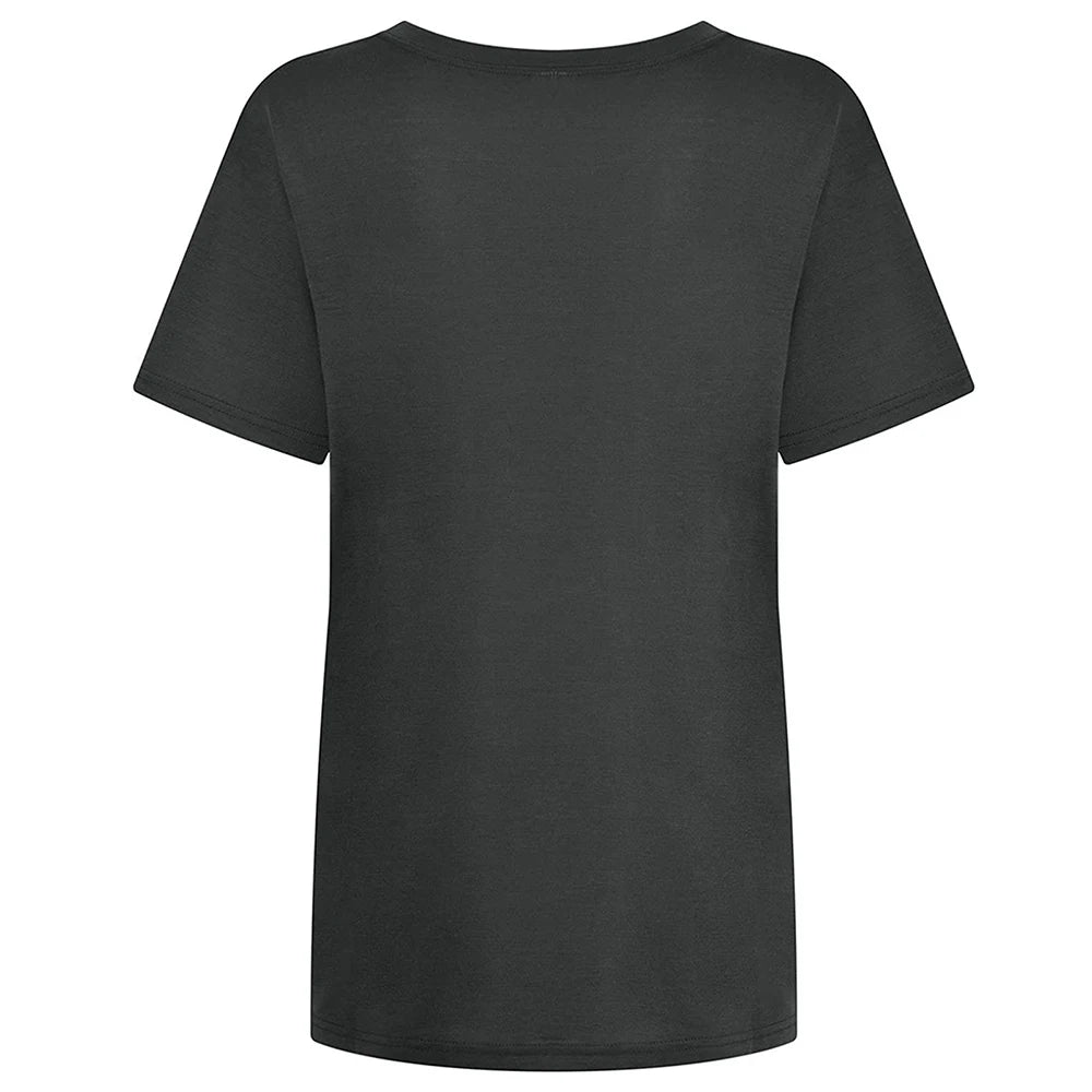 Vintage Skulls Print Short Sleeve Loose T Shirt