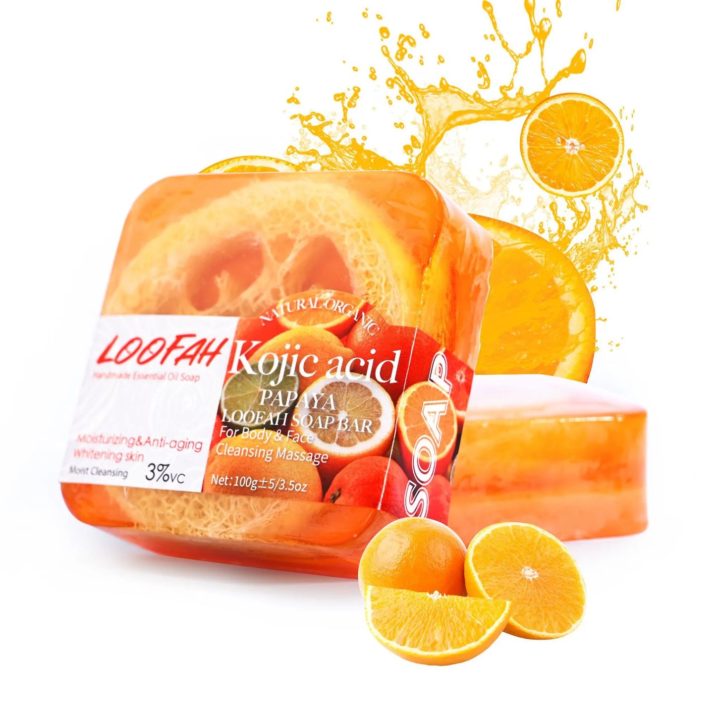 Kojic Acid Soap with Loofah Lemon