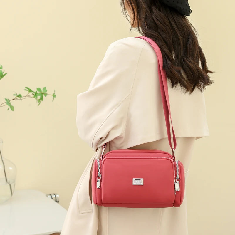 Nylon Crossbody Tote Bag