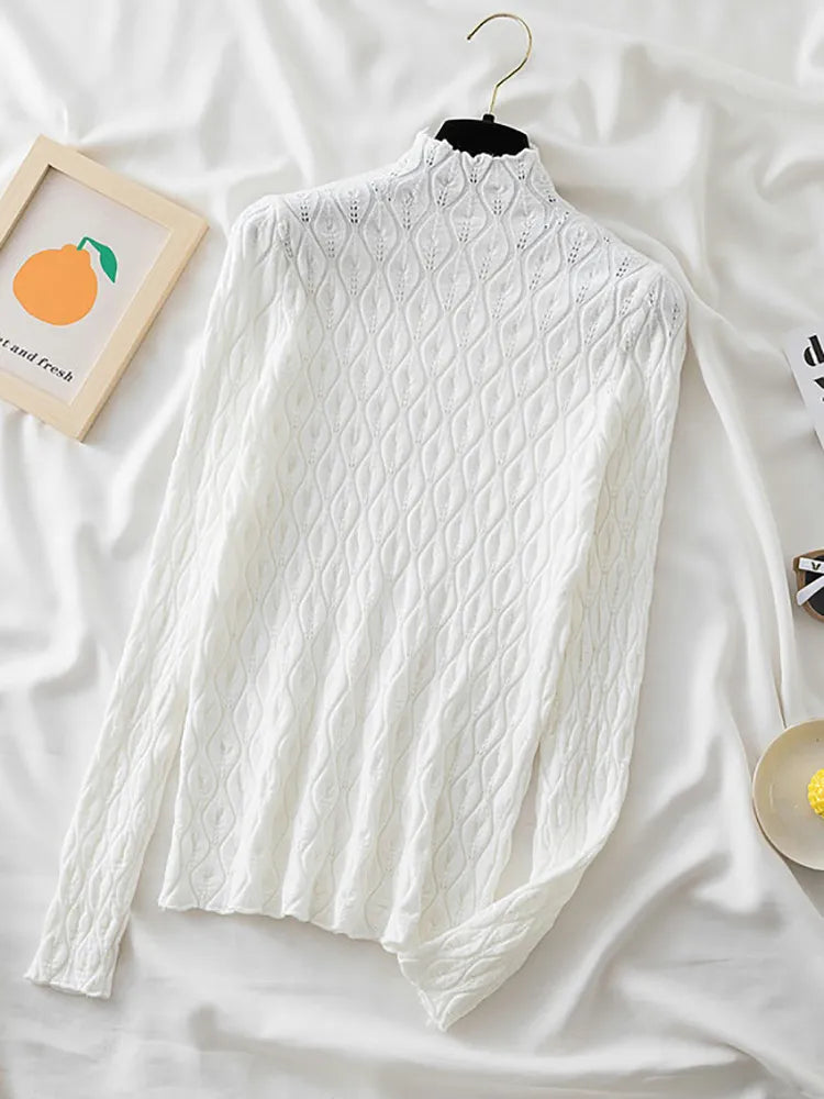 Cashmere Turtleneck Warm Pullover Slim Knitted Sweater